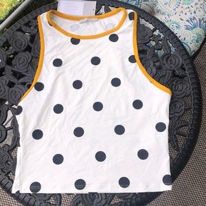 Zara Collection Polka Dot Crop Top